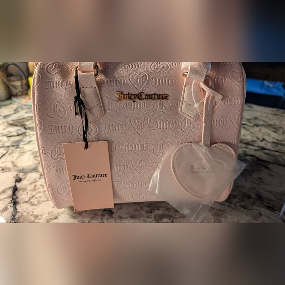 🆕📢📢 Last One... Juicy Couture Heart Embossed Satchel - Picture 8 of 11